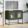 Mueble de TV acero laminado en frío verde oliva 68x39x60.5 cm 3