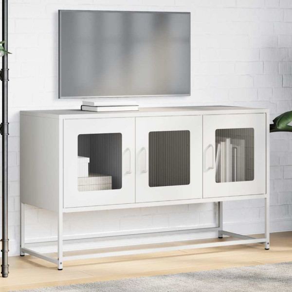 Mueble para TV acero laminado en frío blanco 100.5x39x60.5 cm M 3