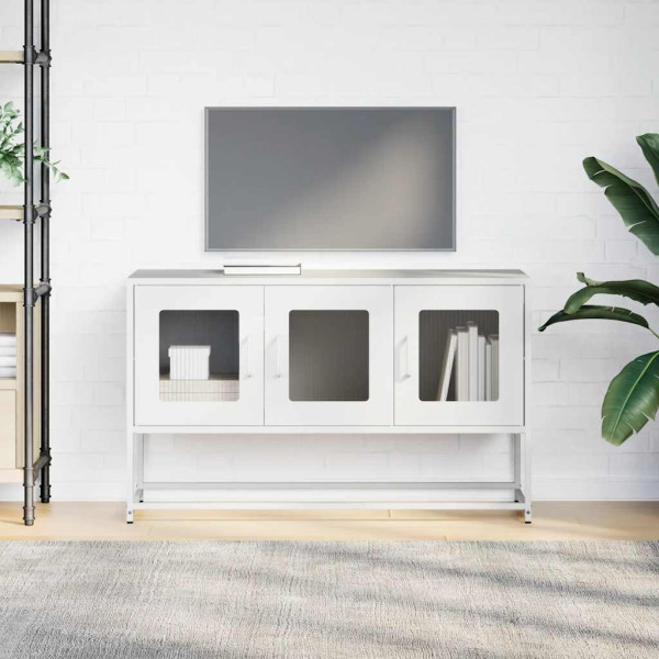 Móvel de TV 100.5x39x60.5 cm aço laminado a frio branco M 4