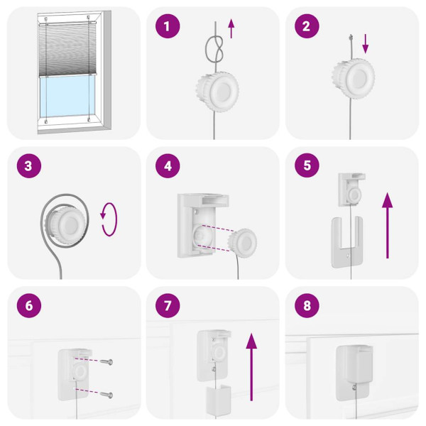 Plissado Cego Azul 45x200 cm Largura Tecido 44.4 cm Poliéster M 5