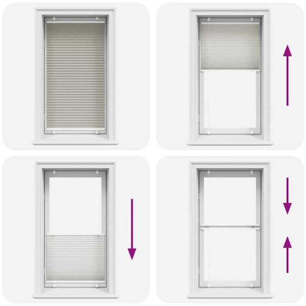 Cinzento Luz Plissada Cega 70x100 cm Largura Tecido 69.4 cm M 5