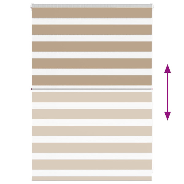 Estor cebra marrón arena tejido ancho 95.9 cm poliéster M 5