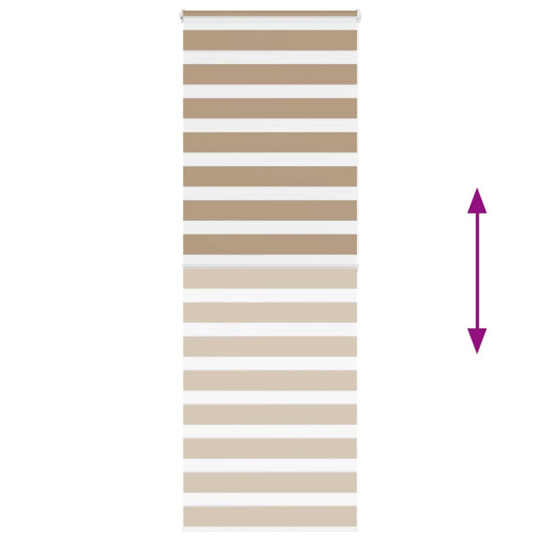 Estor cebra marrón arena tejido ancho 70.9 cm poliéster M 5