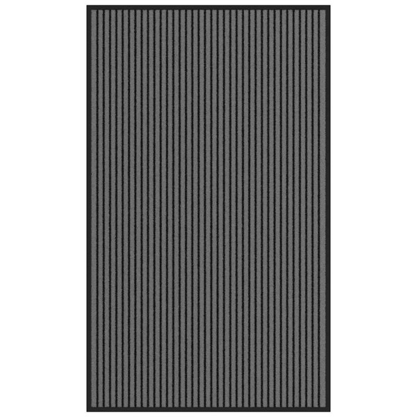 Felpudo a rayas negro y gris 90x150 cm D