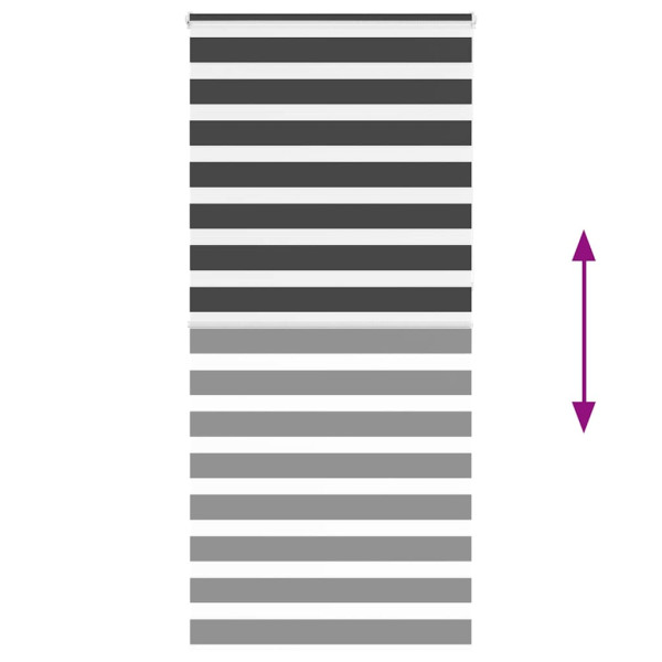 Estor cebra negro 115x230 cm tejido ancho 110.9 cm poliéster M 5