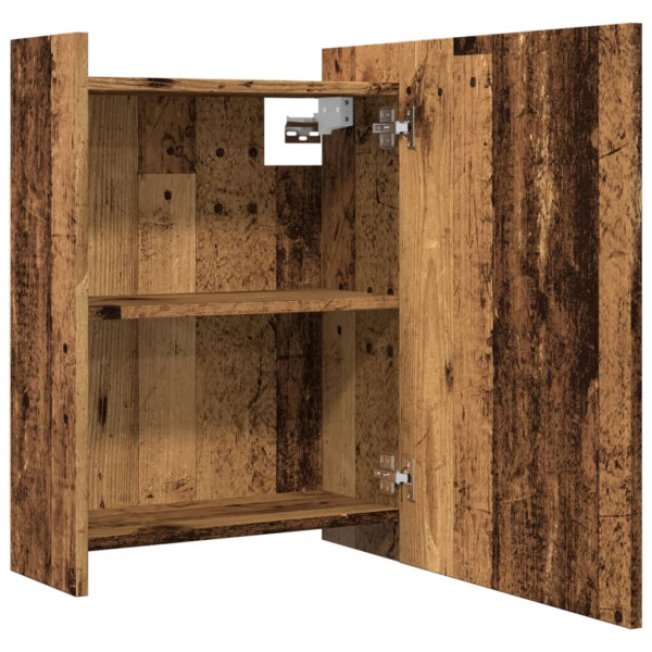 Armario espejo de baño madera envejecida 62.5x20.5x64 cm M 5