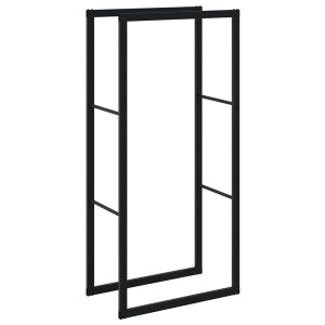 Suporte para lenha 55x30x116 cm aço preto H