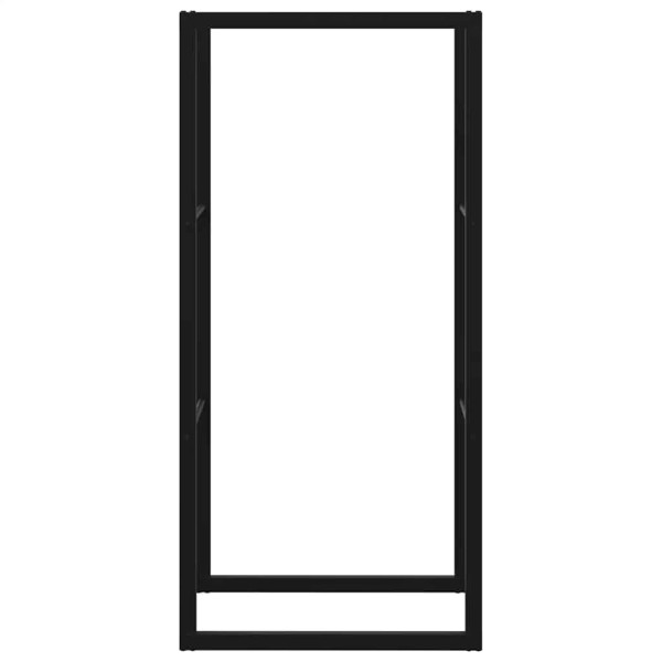 Suporte para lenha 55x30x116 cm aço preto M 5