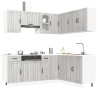 Mueble cocina Lucca sonoma gris 11 pzas madera contrachapada 1