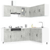 Mueble cocina Lucca gris hormigón 11 pzas madera contrachapada 1