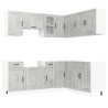 Mueble cocina Lucca gris hormigón 11 pzas madera contrachapada 2