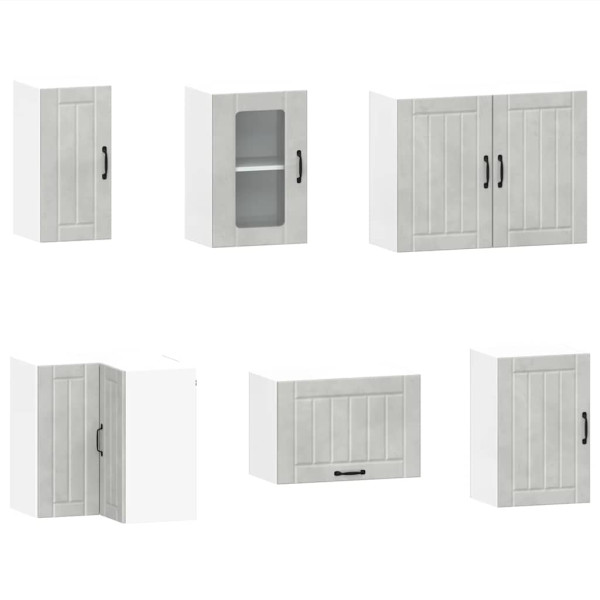 11 peças armário de cozinha conjunto Lucca concreto cinza M 5