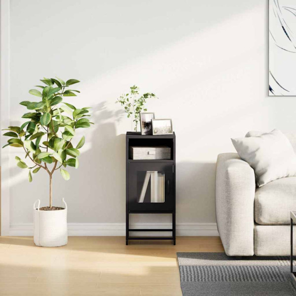 Mesita de noche acero laminado en frío negro 36x39x78 cm M 4