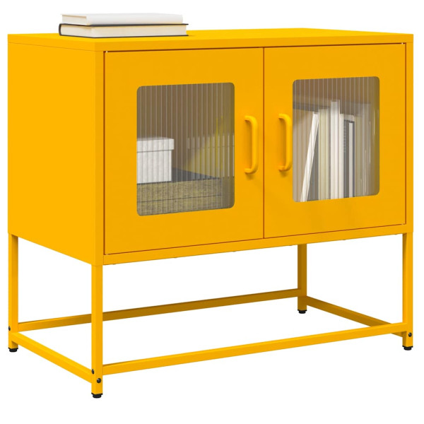 Mueble TV acero laminado en frío amarillo mostaza 68x39x60.5 cm D