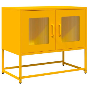 Mueble TV acero laminado en frío amarillo mostaza 68x39x60.5 cm H