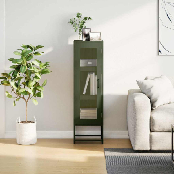 Móvel alto 36x39x123 cm aço laminado a frio verde-azeitona M 4