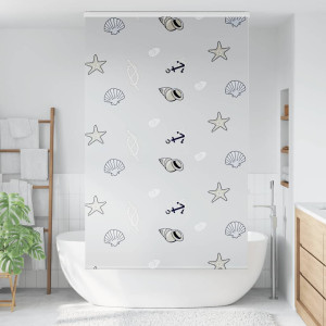 Estor enrollable para ducha con casete 140x240 cm tela ancho H