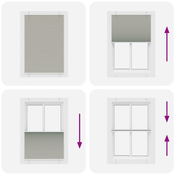 Cinzento Luz Plissada Cega 85x100 cm Largura Tecido 84.4 cm M 5