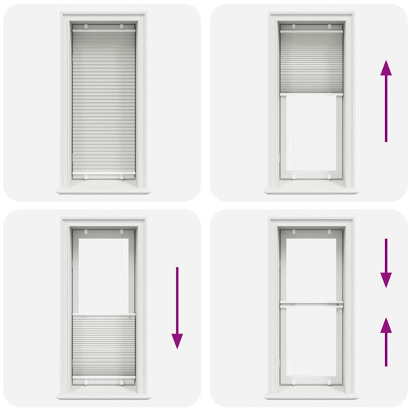 Estor Plisado gris claro 55x150 cm Tela Ancho 54.4 cm Poliéster M 5