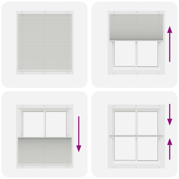 Plissado Cego Cinzento Luz 115x100cm Largura Tecido 114.4 cm M 5