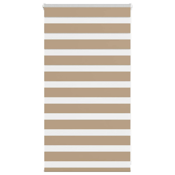 Estor cebra marrón arena tejido ancho 75.9 cm poliéster D