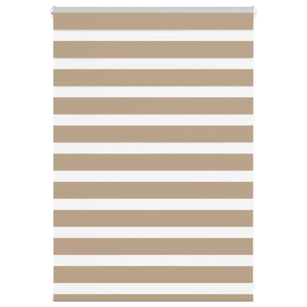 Estor cebra marrón arena tejido ancho 90.9 cm poliéster D
