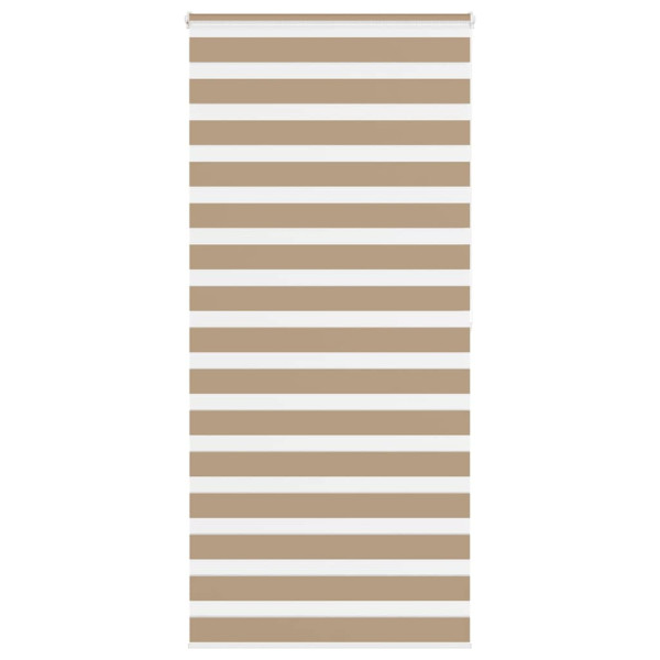 Estor cebra marrón arena tejido ancho 100.9 cm poliéster D