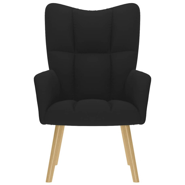 Sillón de relax de tela negro M 4