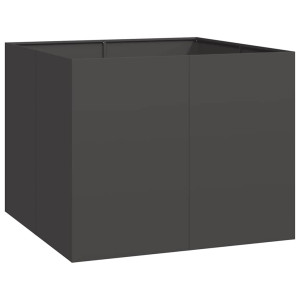 Vaso floreira 100x100x80 cm aço preto H