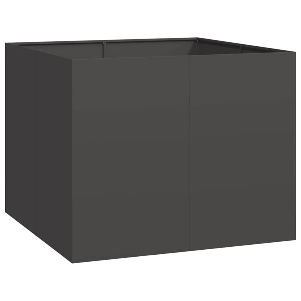 Vaso floreira 100x100x80 cm aço preto M 2