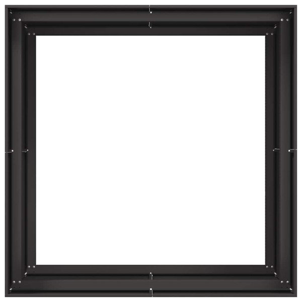 Vaso floreira 100x100x80 cm aço preto M 5