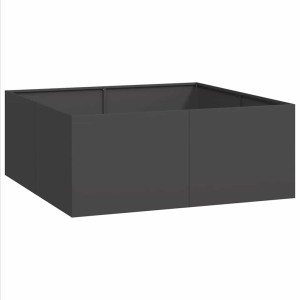 Vaso floreira 100x100x40 cm aço preto H