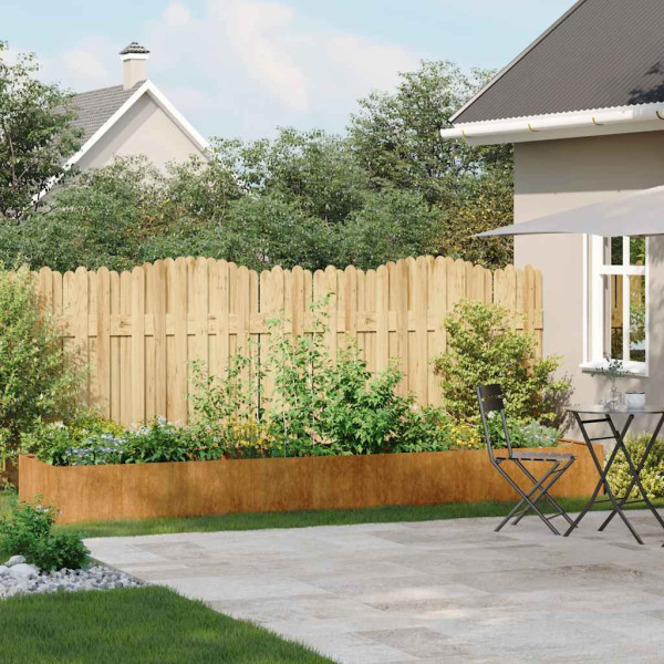 Jardinera oxidada acero corten 360x80x40 cm M 3