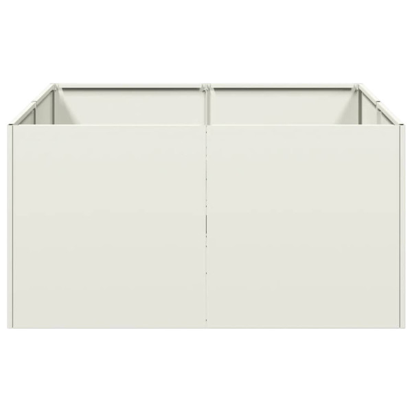 Vaso/floreira 80x80x40 cm aço laminado a frio branco M 4