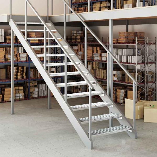 Degrau em grade 90x24x7 cm aço galvanizado M 3