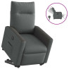 Sillón eléctrico reclinable elevable de tela gris oscuro 1