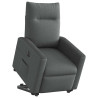 Sillón eléctrico reclinable elevable de tela gris oscuro 2