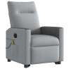 Sillón de masaje eléctrico reclinable elevable tela gris claro 4