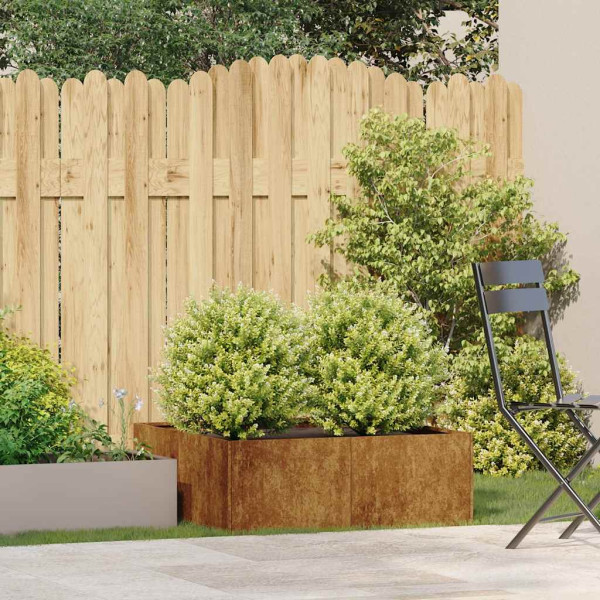 Jardinera oxidada acero corten 80x80x30 cm M 3