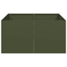 Jardinera de acero laminado en frío verde oliva 80x80x40 cm 4