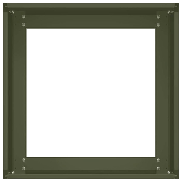 Jardinera acero verde oliva 40x40x30 cm M 5