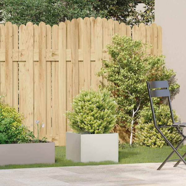 Vaso/floreira 40x40x30 cm aço branco M 3