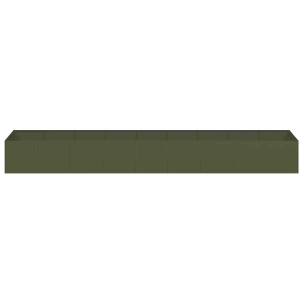 Vaso/floreira 360x80x40 cm aço verde azeitona M 4