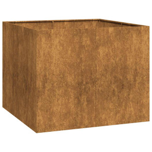 Jardinera oxidada 100x100x80 cm acero corten H