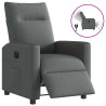 Sillón reclinable eléctrico de tela gris oscuro 1