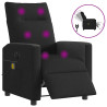 Sillón reclinable de masaje eléctrico tela negro 1