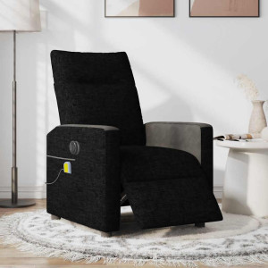 Sillón reclinable de masaje eléctrico tela negro H