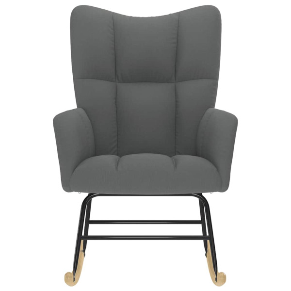 Silla mecedora de tela gris oscuro M 4