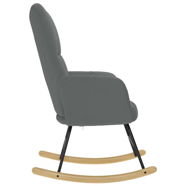 Silla mecedora de tela gris oscuro M 5
