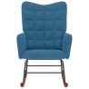 Silla mecedora de terciopelo azul 4